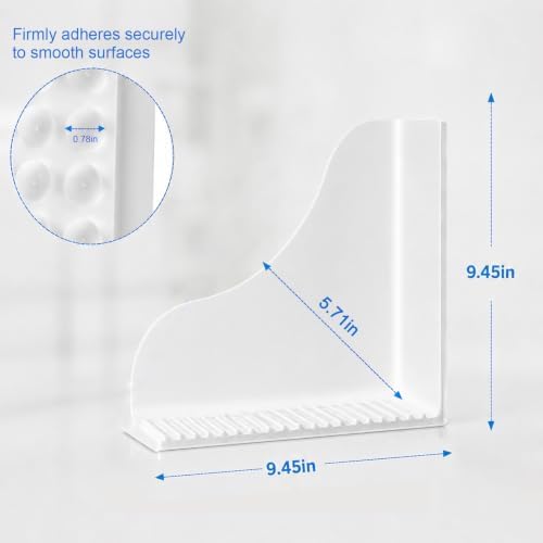 Shower Splash Guard, 2 Pack Silicone Splash Guards with Strong Suction