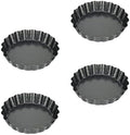 4-inch Mini Tart Pans with Removable Loose Bottom, Non-stick round