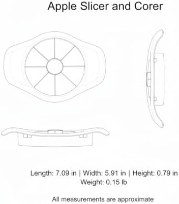 Stainless Steel Apple Slicer and Corer - Manual Fruit Wedge Cutter for