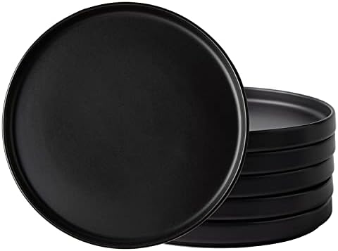 AmorArc Ceramic Plates Set of 6, Matte Glaze 8.0 Inch Dishes Set for