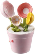 Sunflowers Measuring Spoons and Cups Set, Cute Ceramic Measuring