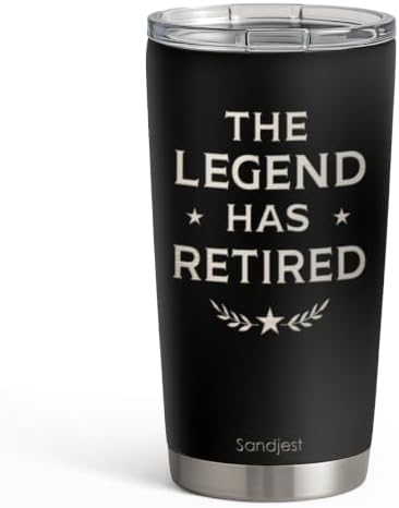 SANDJEST Retirement Tumbler 20oz, Stainless Steel Travel Cup with Lid