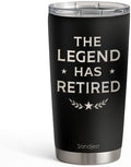 SANDJEST Retirement Tumbler 20oz, Stainless Steel Travel Cup with Lid
