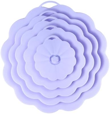 5x Silicone Lids Microwave Splatter Cover, Reusable Leakproof Sealing
