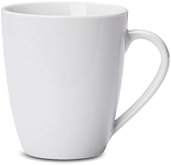 Amazon Basics Porcelain Heat Resistant Coffee Mugs, Microwave and Oven