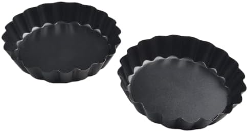 Set 6 Non- Tart Removable Bottom Bakeware Tools Pan Molds for Round 4