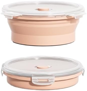 1pc Collapsible Food Storage Containers Foldable Silicone Lunch With