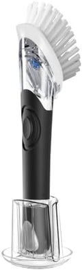 Soap Dispensing Dish Brush with Holder