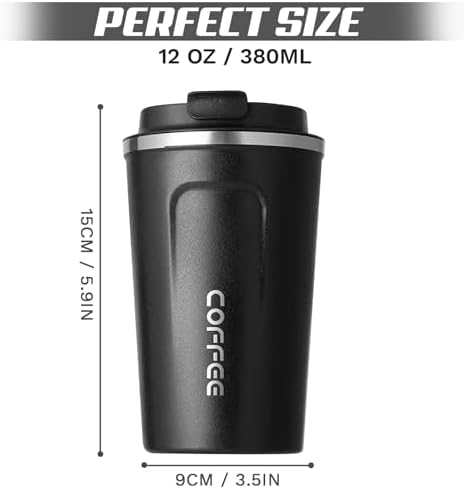 SPLMIFA Travel coffee mugs leak-proof, reusable coffee cups with lids