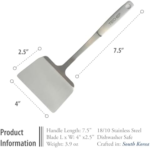 TECHEF - ChefCore 304 Stainless Steel Solid Turner Spatula with