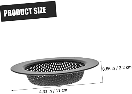 3 Piece Black Stainless Steel Sink Strainer Stopper Set