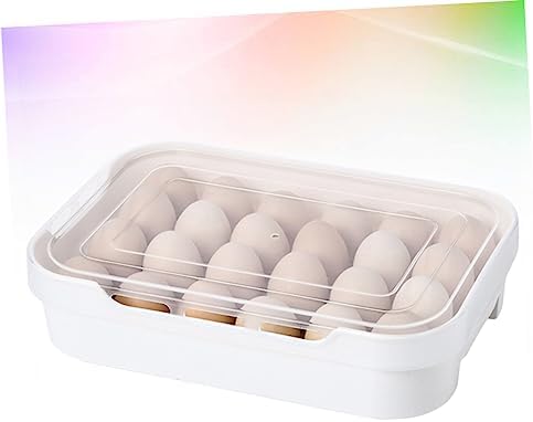 Egg Storage Box Drawer Type PP Tray with Lid for Fridge