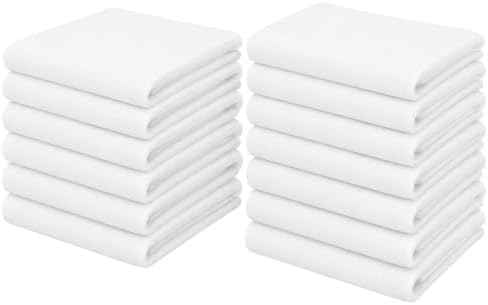 Aunti Em's Kitchen Flour Sack Dish Towels for Embroidery, White