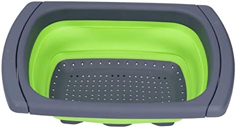 Rengue Collapsible drain basket, foldable silicone colander for fruit