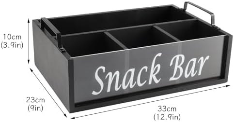 Snack Organizer for Countertop, 4 Compartments Snack Containers with