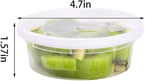 TashiBox 8oz, 40 Sets Plastic Containers with Airtight Lids