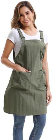 Nanxson Kitchen Apron for Women,H Style Cooking Apron with 3 Pockets
