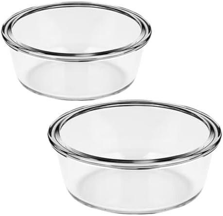 Glass Xmas 2pcs High Temperature Resistant Mixing Bowl for Baking