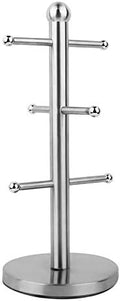 Mug Holder Tree, 6 Hooks Stainless Steel Coffee Cup Holder