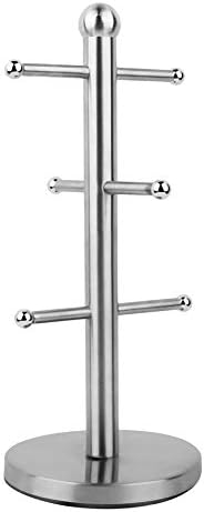 Mug Holder Tree, 6 Hooks Stainless Steel Coffee Cup Holder