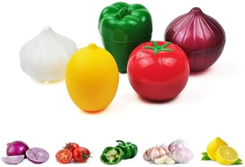JOSON 5-Piece Vegetable and Fruit Storage Set, BPA-Free Reusable