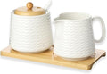 Ceramic Sugar and Creamer Set, Porcelain Coffee Serving Set with Cream