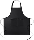 eywlwaar PU Waterproof Apron with 2 Big Pockets Adjustable Oil Proof