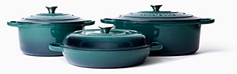 Larder & Vine 6-Piece Enameled Cast Iron Pan Cookware Sets, Includes