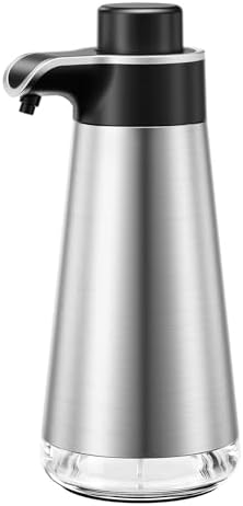 BYUNER 15 fl oz Refillable Soap Dispenser, Brushed Silver