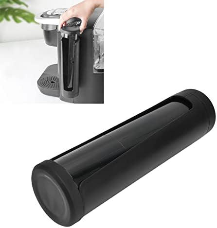 Coffee Filter Storage Dispenser with Visual Window Design, Black