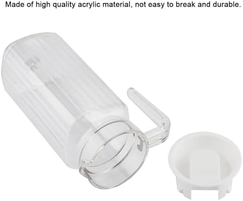 Small Glass Pitcher With Lid, Acrylic Transparent Bottle Striped Water