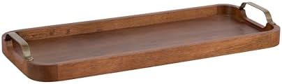 Kate and Laurel Farson Modern Decorative Wood Rectangle Tray with