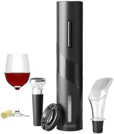 AIKARO - Electric Wine Bottle Opener Automatic Electronic Corkscrew
