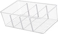 Amagogo Divided Kitchen Organizer Bin Tea Storage Box for Fridge