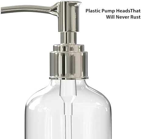 Refillable Clear Soap Dispenser Bottles, 16 oz 3 Pack