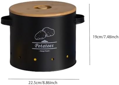 Generic Potato Storage Tin Potato Onion Garlic Storage Bin Kitchen