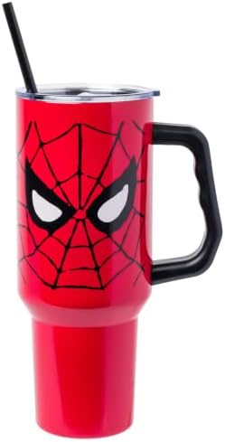 Silver Buffalo Marvel Spider-Man, Stainless Steel Tumbler, 40oz