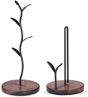 Paper Towel Holder and Mug Tree Set, Paper Roll Holder and Coffee Mug