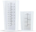 Plastic Measuring Cups Set of 2 (1 Cup & 3 Cup with Oz & mL Markings)