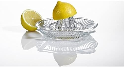 Clear Glass Lemon Squeezer with Handle and Spout