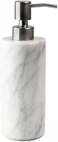 Cork & Mill Marble Soap Dispenser with Stainless Steel Pump Top