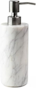 Cork & Mill Marble Soap Dispenser with Stainless Steel Pump Top