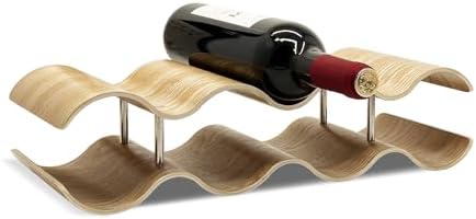 2-Tier Wine Rack Countertop, 7 Bottles Wooden Wine Holder Inserts for