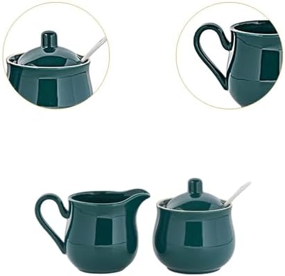Ceramic Sugar Bowl Cream Pitcher Set Sugar and Cream Container Sturdy