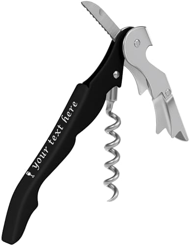 Custom Wine Bottle Opener, Stainless Steel Wine Key Corkscrew w/Foil