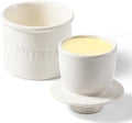 Butter Crock with Lid for Countertop - Ceramic French Butter Dish for