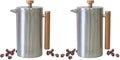 Stellar Living Stainless Steel French Press, 34 OZ, Matte Silver