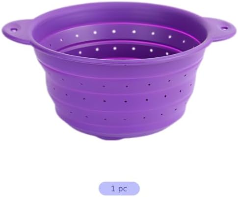 Silicone Strainer with Dual Handles, Heat-Resistant Collapsible