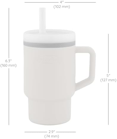 Infantino My 1st Tumbler Straw Cup with Handle, 9oz, Cream