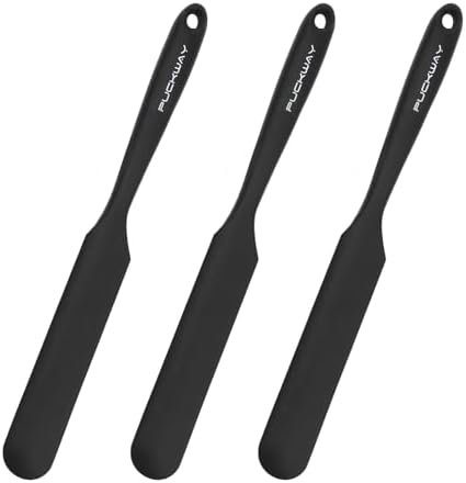 3pcs Silicone Jar Spatulas 10in Long Skinny Heat-Resistant, Narrow